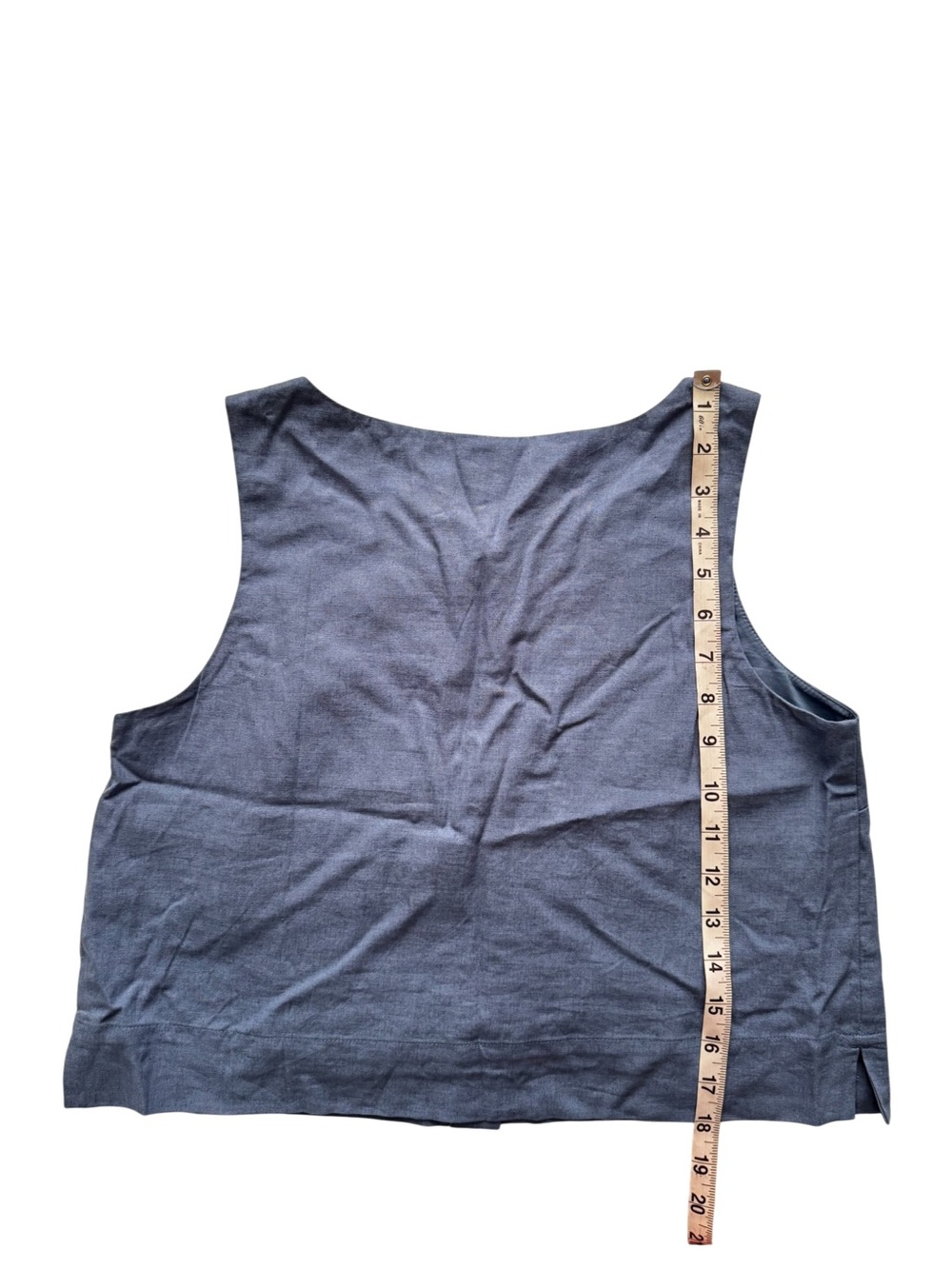 GAP Linen-Blend Button-Front Shell Top - Picture 7 of 9